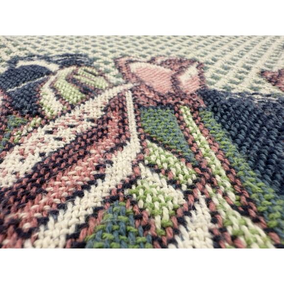 Vtg Sweater Tapestry XXL Bunny Rabbit Art Style Pullover Fringe LP Solutions - Picture 2 of 12